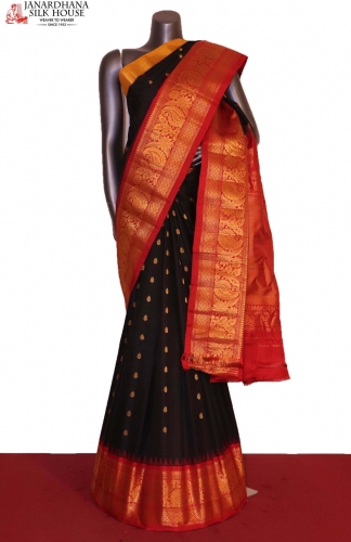 Grand & Ganga Jamuna Handloom Pure Gadwal Silk Saree